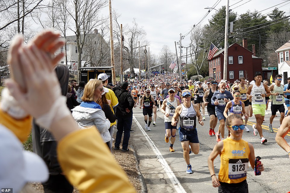 Runners will depart from the start of the Boston Marathon on Monday