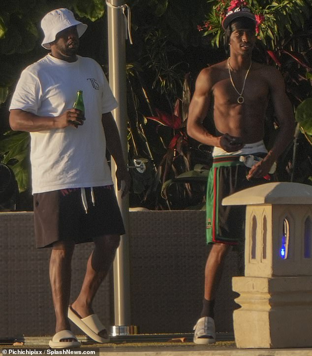 He enjoyed a drink as they sat down to chat, the first time they were seen together since King was arrested during raids on Diddy's home last month.