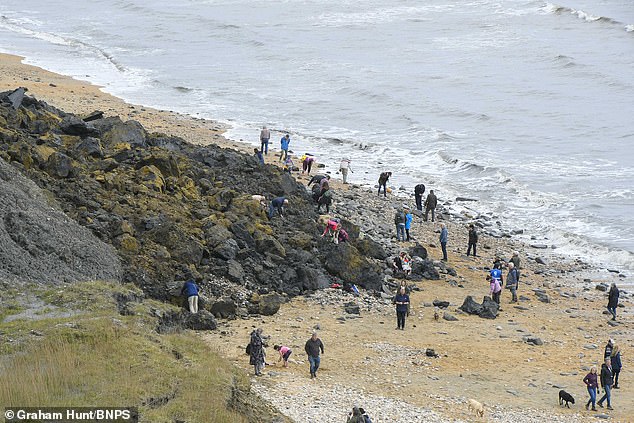 The landslide was located near the cliffs of Stonebarrow Hill, which partially blocked Charmouth Beach in Dorset