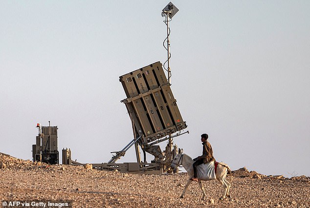 Israel's Iron Dome anti-missile defense batteries were activated on Saturday to shoot down the incoming Iranian projectiles.