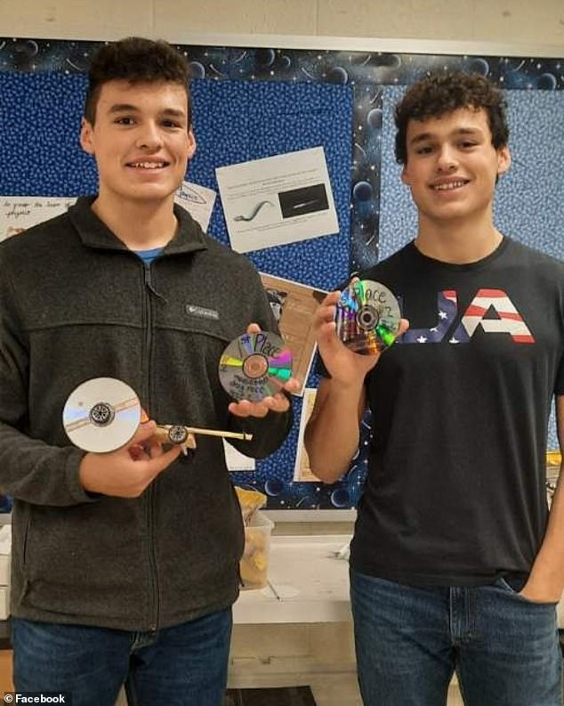 Brothers John and Luke in an award photo posted by their high school