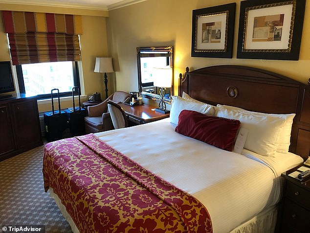 The interior of the Omni Parker House hotel in Boston - a historic building in which Crosbie was accused of raping a 28-year-old woman