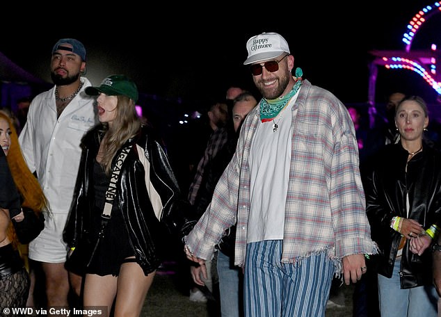 The Super Bowl winner and girlfriend Taylor Swift were photographed at Coachella last week