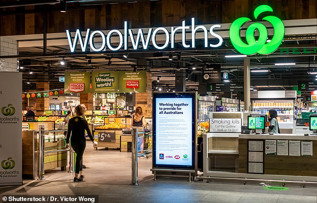 The profit margins of major supermarkets, including Woolworths (pictured), have come under scrutiny during the investigation, with Woolworths and Coles accused of price gouging