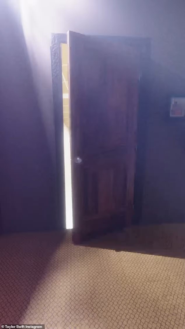 The viewer is then led out of the room through a creaking door - the only bit of sound in the entire video