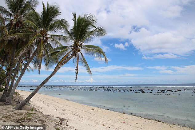 One of Nauru's tropical beaches, but the idyllic island has weathered its problems