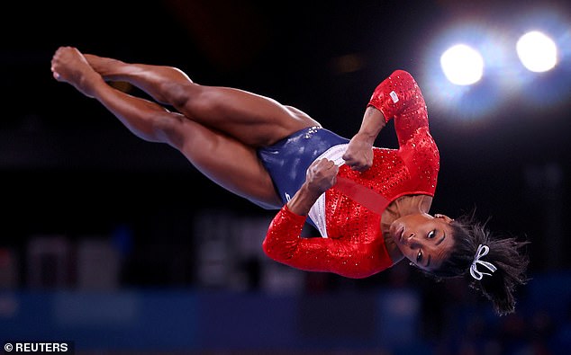 Simone (seen at the 2020 Olympics) said: 'I thought I was going to be banished from America.  They tell you, "Don't come back if it's not gold.  Gold or bust.  Do not come back"'