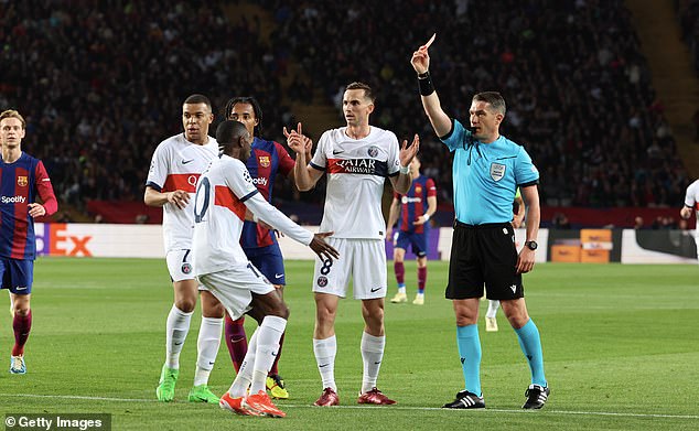 When down to ten men, Barcelona collapsed, conceding four goals as PSG romped to victory