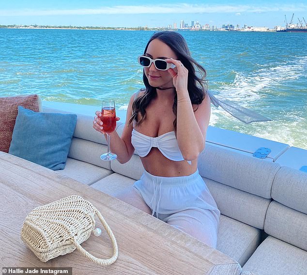 The stunning influencer, 28, took to her Instagram on Wednesday to share photos from the fun party that took place on a luxury yacht