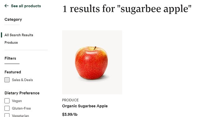 But the Whole Foods website suggests that the apple would have to weigh 28 ounces to cost $7