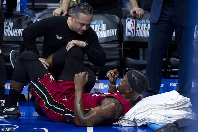 Butler suffered the injury after a collision with Kelly Oubre Jr.  from Philadelphia in the first