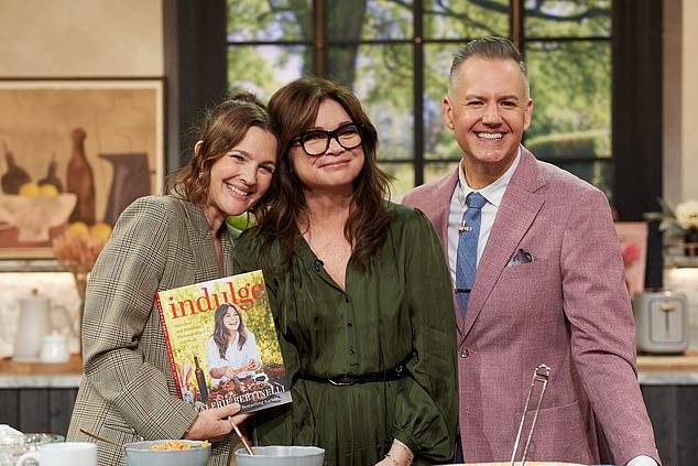 Goodnough had been with Bertinelli on April 3 when she filmed the talk show in New York City to tie in her cookbook Indulge.  Pictured with Barrymore and Ross Mathews