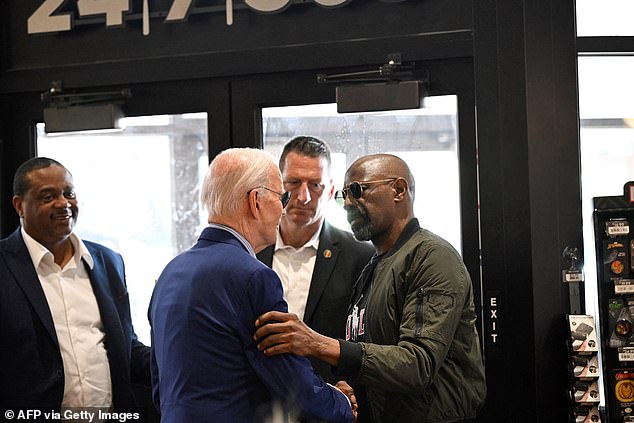 Biden ordered sandwiches, fruit and other prepared items along with Pittsburgh Mayor Ed Gainey and Allegheny County Executive Sara Innamorato