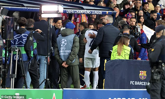 Mbappe is said to have shouted: 'This is football and it is on the pitch where we have to talk' after PSG's 6-4 win in the Champions League quarter-finals