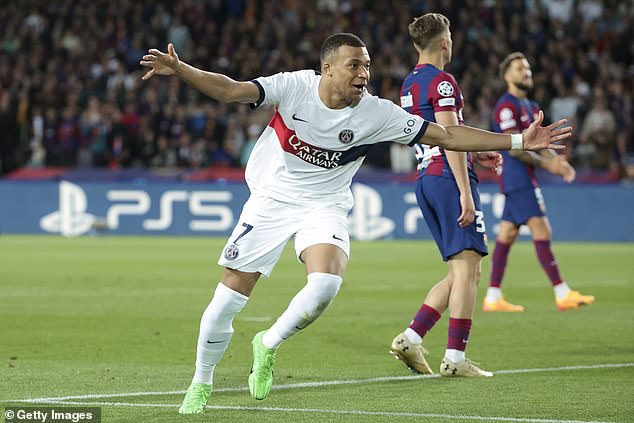 Mbappe scored twice late on to help PSG to a 6-4 aggregate win against Barcelona