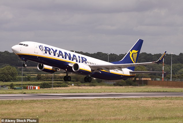 File photo of a Ryanair plane.  Flight crew intervened to help the man, but were unable to save him