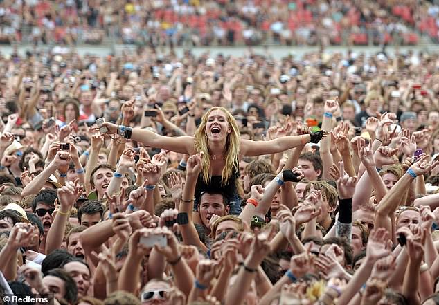 Last month the festival was hit by fears it would be canceled after a difficult time for Australian music festivals (Photo: Stock image of the crowds at the 2011 Soundwave Music Festival)