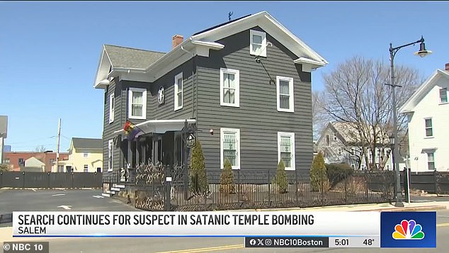 The homemade pipe bomb caused minor fire damage to the temple (seen above).  Fortunately, no one was in the building when the bomb exploded