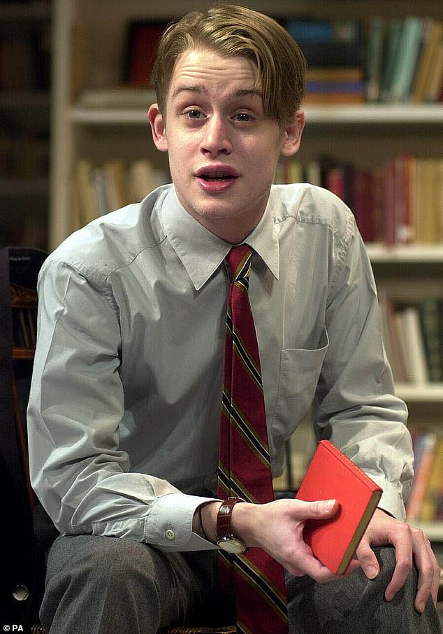 One of Devon's best-known roles, which he played in 2000, was initially offered to Macaulay Culkin, who is pictured in rehearsals for the West End play Madame Melville that year.