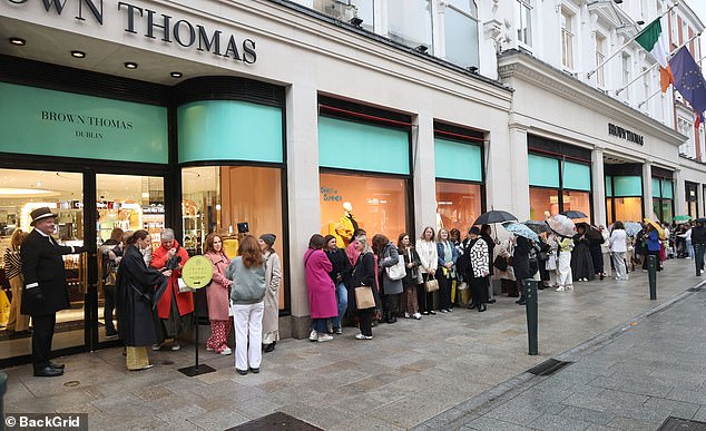 Fans queued for the event in central Dublin