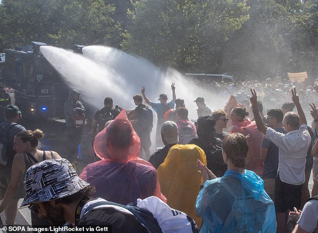 NSW Police purchased a water cannon purchased in the aftermath of riots in Redfern in 2004 and Cronulla and Macquarie Fields in 2005. (Stock image of a water cannon)