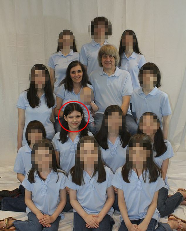 Jordan's (circled) newfound freedom comes after she helped rescue her siblings in 2018 from her parents' home in Perris, California, where they were tortured and abused for years