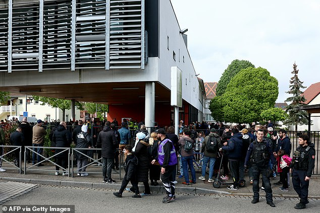 The girl 'was saved by teachers who very quickly called the fire brigade.  She died in the late afternoon,” education official Olivier Faron said