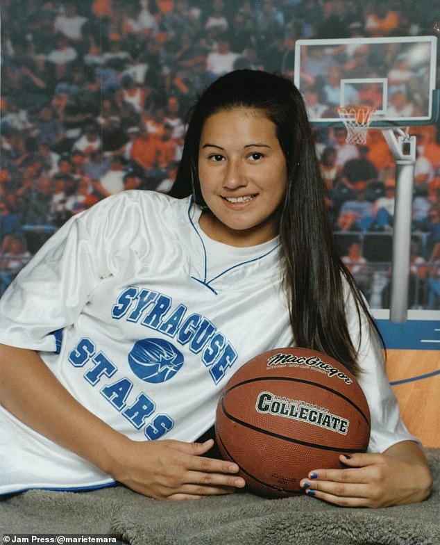 “I can't go anywhere without someone commenting on my height or asking if I play basketball,” says Marie (photo: a younger Marie)