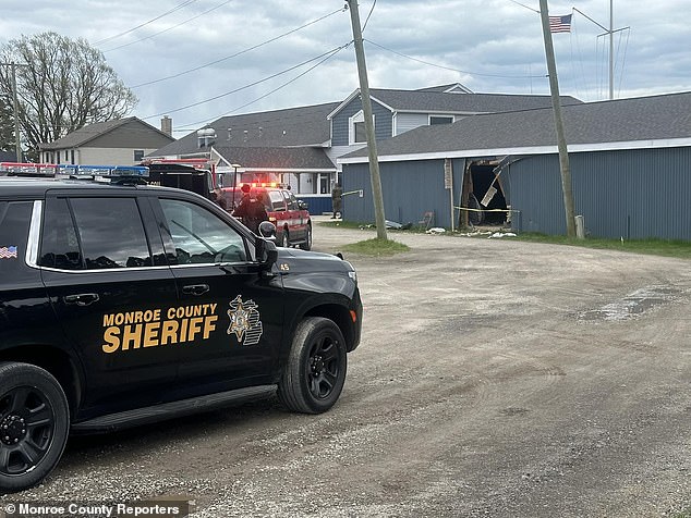 The horrors unfolded around 3pm on Saturday in Berlin Township, Michigan, when officials said the vehicle flew more than 25 feet into the Swan Boat Club where the party was being held.