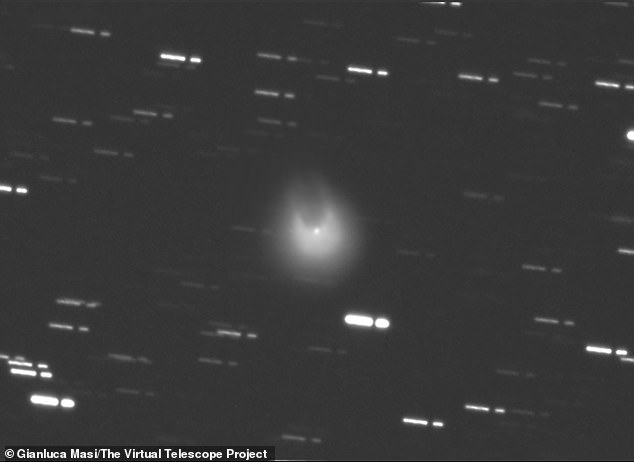The comet got its name because an eruption of the comet's ice volcanoes gave it a distinct horn-like appearance