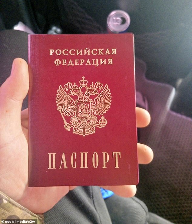 The passport he held up to the camera is an internal ID that is not valid for foreign travel