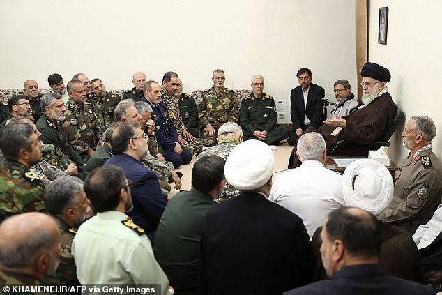 He spoke today with 'a number of commanders of the armed forces of the Islamic Republic of Iran'