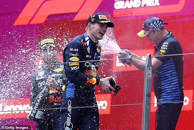 Verstappen (left) has won 38 of the last 49 races as he continues his dominance