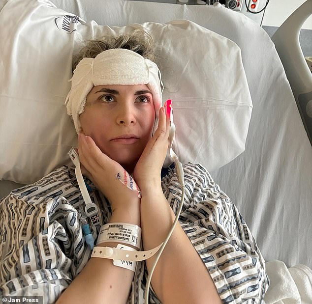 Although her facial nerve was not damaged, her doctor said the 16-year-old tumor that had been next to it all along left the nerve 