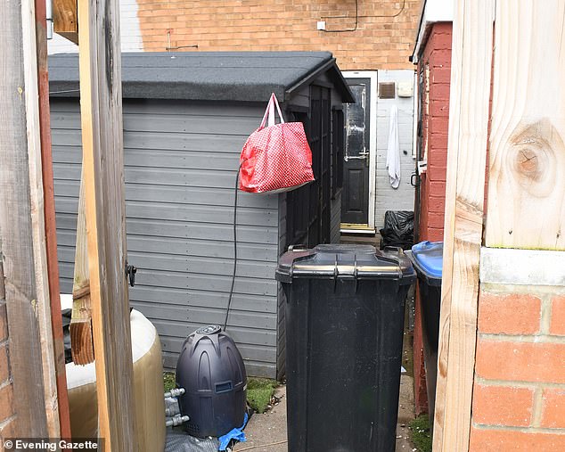 The makeshift tattoo studio run by Tony Learmount from his back garden in Middlesbrough