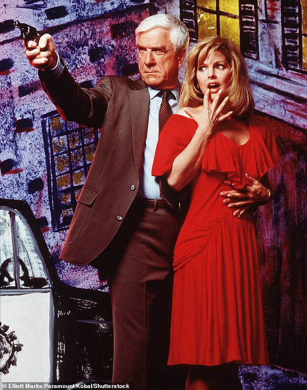 The film is based on the popular Naked Gun film franchise starring the late, great Leslie Nielsen - depicted with costar Priscilla Presley in the original 1988 film.