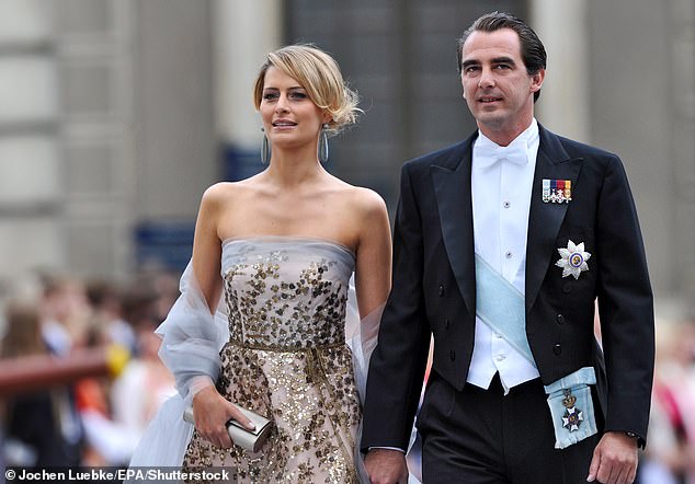 Prince Nikolaos and Princess Tatiana pictured in 2010, before their wedding, attending the wedding of Crown Princess Victoria of Sweden and Daniel Westling