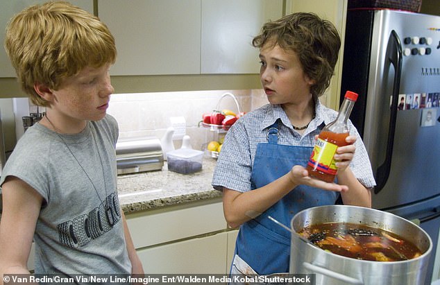 The youngster is pictured in How To Eat Fried Worms with Ryan Malgarini