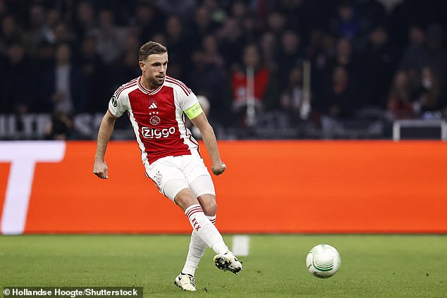 Ex-Liverpool captain Henderson currently plays for Ajax after joining in January