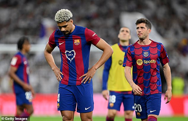 Barcelona saw all hopes of winning the title disappear on Sunday evening