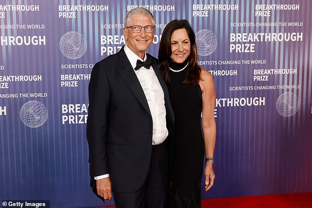 Bill Gates and Paula Hurd attend the 2024 Breakthrough Awards Ceremony at the Academy Museum of Motion Pictures in April