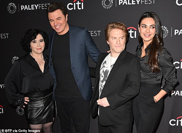 Kunis also joined Seth MacFarlane and Alex Borstein on Friday for the Fox animated show's 25th anniversary