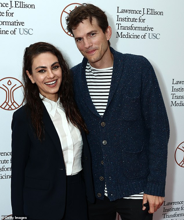 She and Kutcher, 46, married in 2015, and they share daughter Wyatt Isabelle, 9, and 7-year-old son Dimitri Portwood