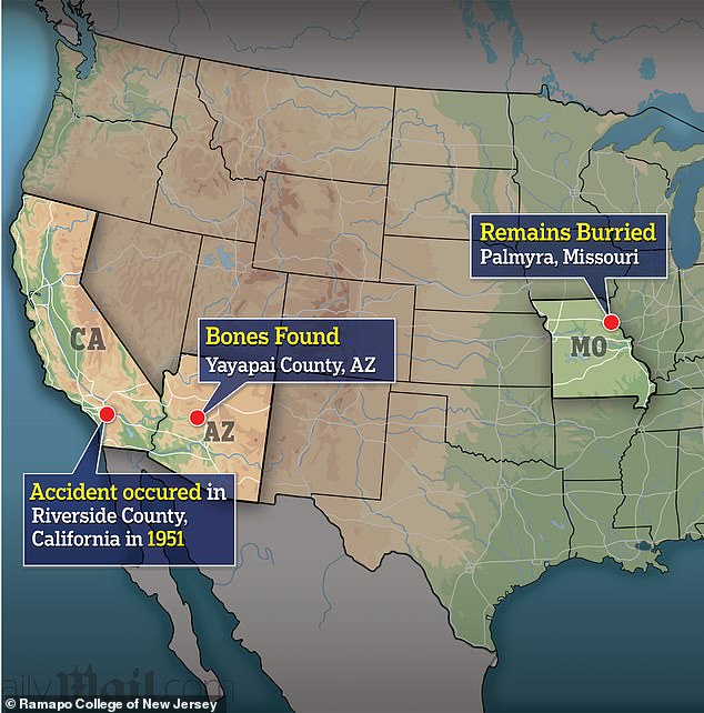 It was believed the bone was found by a child rock collector in Arizona, but how it got there is a mystery