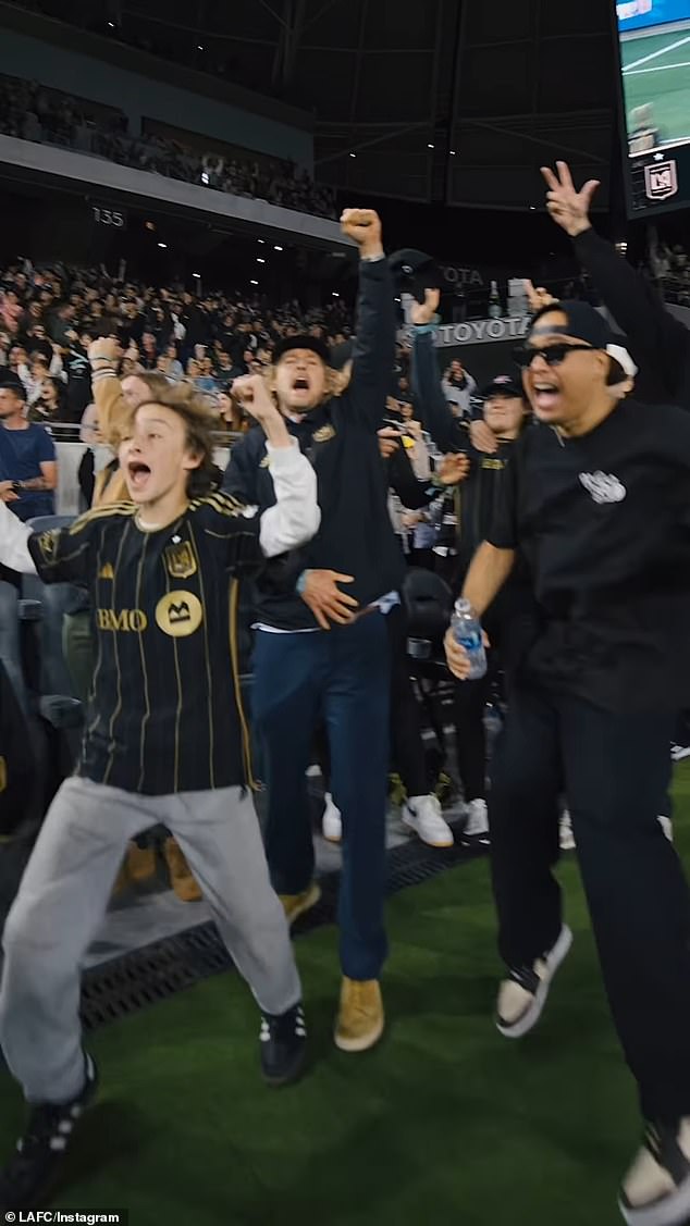 The LAFC has lured a number of notable stars to its stadium in LA's Exposition Park neighborhood, with Wilson the latest to be pictured