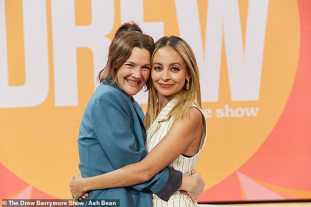 The actress also expanded into television presenting in 2020, when she became the host of her own syndicated talk show, The Drew Barrymore Show.  Pictured with Nicole Richie during the show