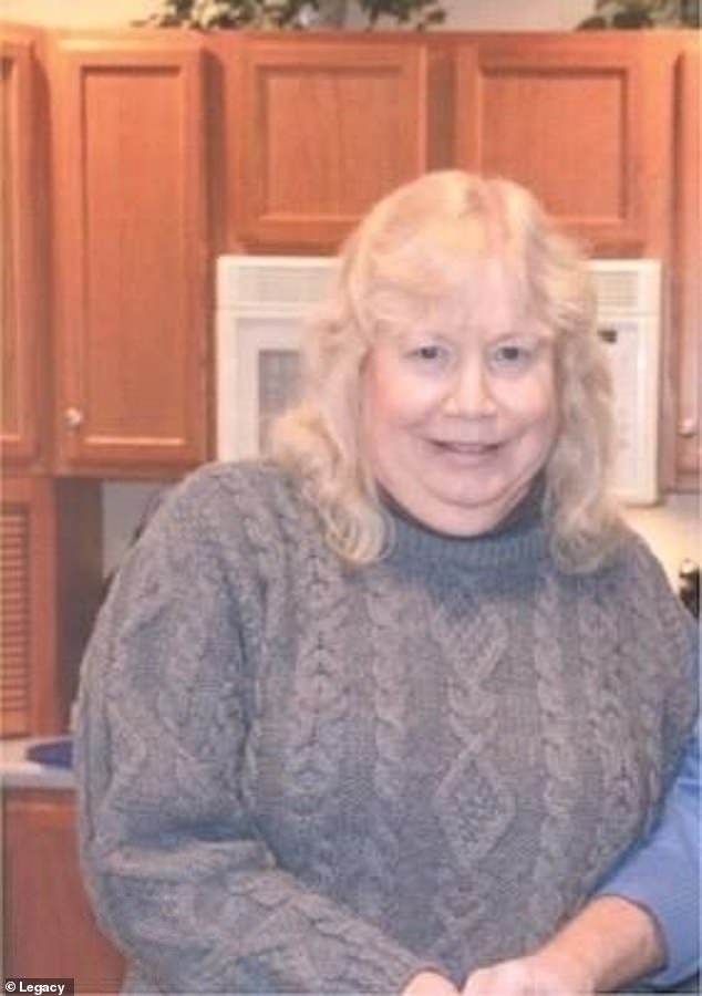 Connie Hawkins (pictured), 72, was driving with her husband when Seward's truck crossed the double line and crashed into them