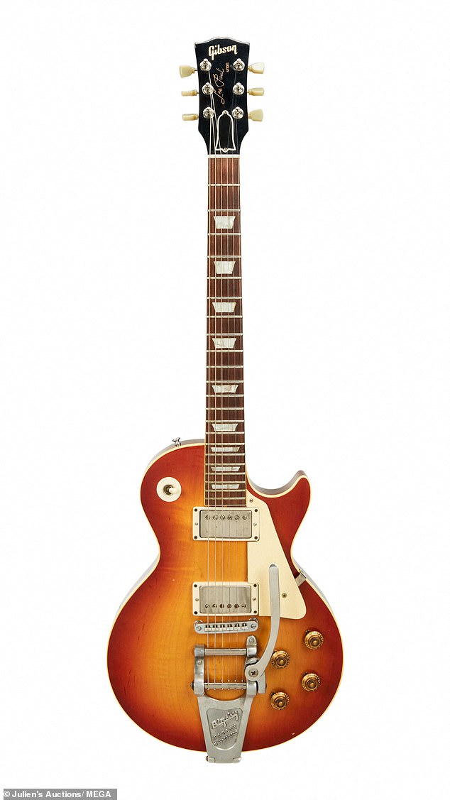 Bachman's 1959 Gibson Les Paul Standard electric guitar, called the American Woman guitar after he wrote with it