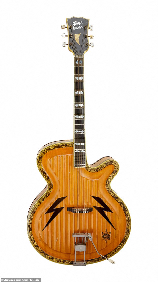 The rocker's 1955 Hoyer Bianka acoustic guitar could sell for between $8,000 and 10,000