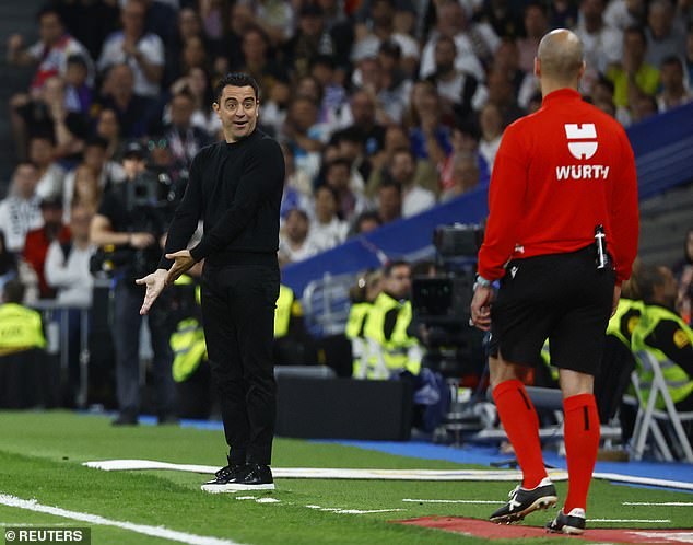 Barcelona boss Xavi was furious over the incident, which is believed to have ended his side's title hopes